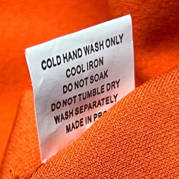 Hello‎ Molly Dress Large Orange One-Shoulder Midi Fitted Slit Padded Bust Bold - Picture 13 of 15